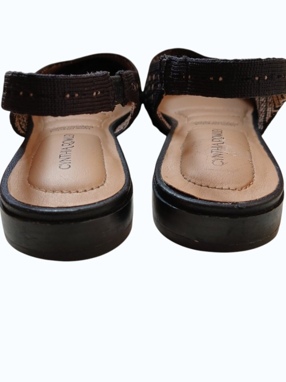 CYNTHIA ROWLEY Amelia Black & Tan Tweed Flat Slingbacks -Like New - Picture 7 of 12